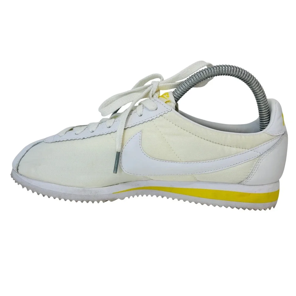 Nike Mens Shoes Size 9 Classic Cortez Nylon 2009 White Yellow‎ Retro 354698-111